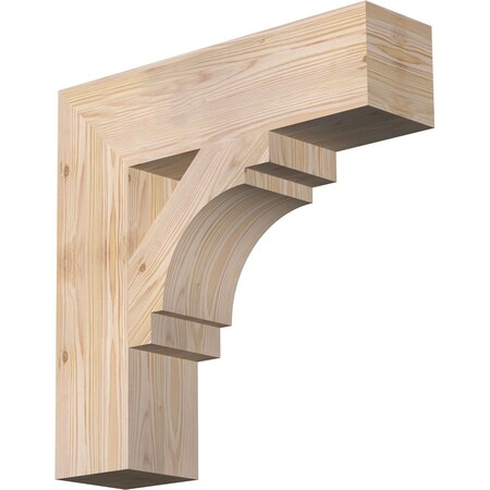 Ekena Millwork Merced Block Smooth Bracket, Douglas Fir, 5 1/2"W x 22"D x 22"H BKT06X22X22MRC05SDF